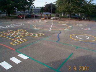 schoo; childrens playground games markings