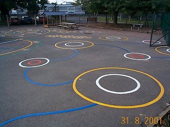 schoo; childrens playground games markings