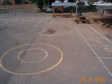 schoo; childrens playground games markings